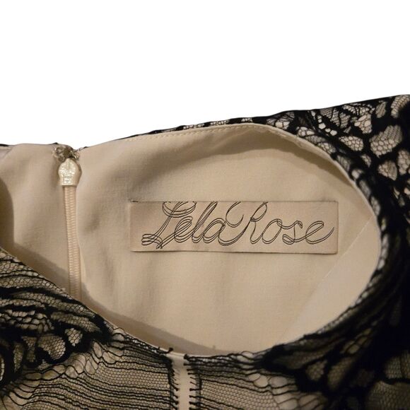Lela Rose 10 Sheath Dress Silk Wool Lace Princess Of Wales Witchy Flaw Lining - Picture 5 of 10